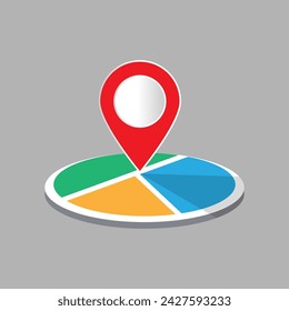 Map, location symbol icon vector