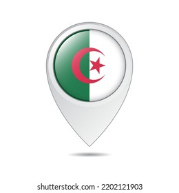 map location tag of algeria flag svg