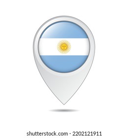 map location tag of Argentina flag