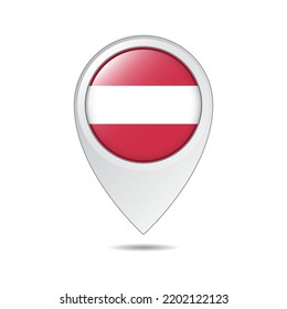 map location tag of Austria flag