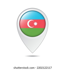 map location tag of Azerbaijan flag