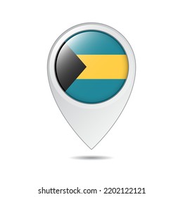 Kartenstandortkennzeichen der Bahamas-Flagge