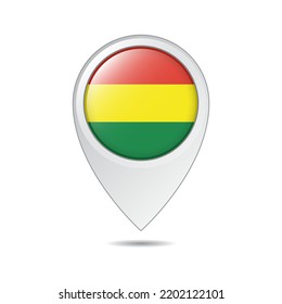 etiqueta de ubicación de mapa de la bandera de Bolivia
