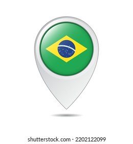 map location tag of Brazil flag