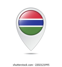 map location tag of Gambia flag