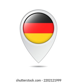 etiqueta de ubicación de mapa de la bandera de Alemania