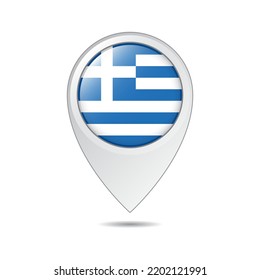 map location tag of Greece flag