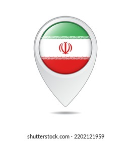 etiqueta de ubicación de mapa de la bandera de Irán