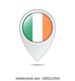 map location tag of Ireland flag