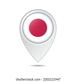 map location tag of Japan flag