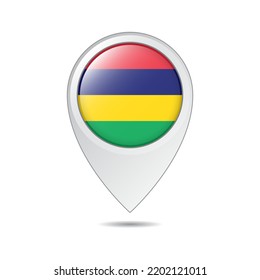 map location tag of Mauritius flag