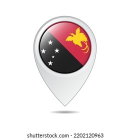 map location tag of Papua New Guinea flag