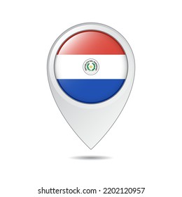 map location tag of Paraguay flag