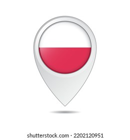 Map Location Tag Of Poland Flag