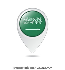 map location tag of Saudi Arabia flag