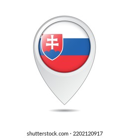 Map Location Tag Of Slovakia Flag