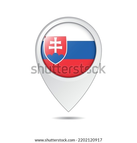 map location tag of Slovakia flag