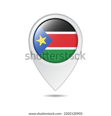 map location tag of South Sudan flag