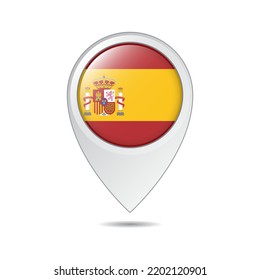 map location tag of Spain flag