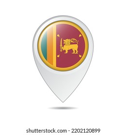 map location tag of Sri Lanka flag