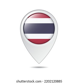map location tag of Thailand flag
