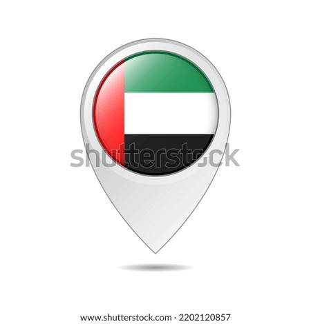 map location tag of United Arab Emirates flag