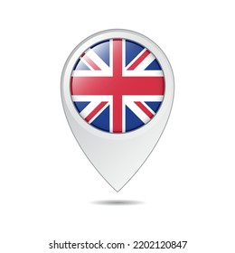 map location tag of United Kingdom flag