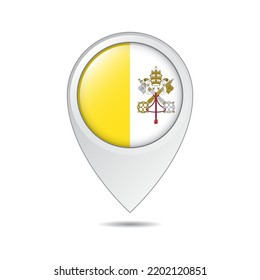 Map Location Tag Of Vatican City Or Holy See Flag