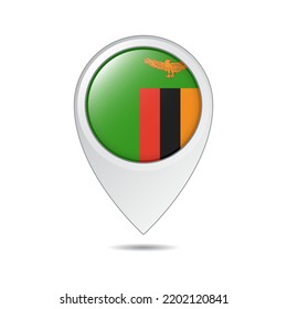 map location tag of Zambia flag