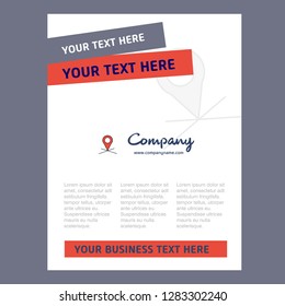 Map location Title Page Design for Company profile ,annual report, presentations, leaflet, Brochure Vector Background