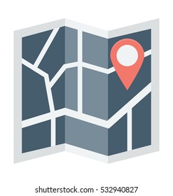 Map Location Vector Icon