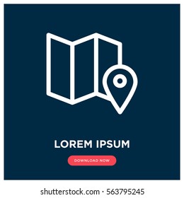 Map location vector icon