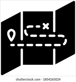 Map Location vector solid icon. Element of adventure for mobile app and web sites. Vector illustration isolated on a white background. Premium quality symbol.
