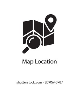 Map Location vector Solid Icon Design illustration. Activities Symbol on White background EPS 10 File
