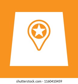 Map locator icon, stock vector illustration, EPS10.