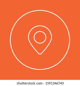 Map locator icon, stock vector illustration, EPS10.