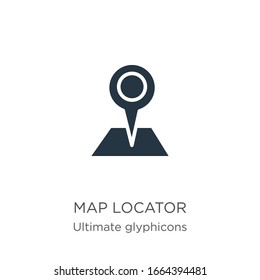 Map locator icon vector. Trendy flat map locator icon from ultimate glyphicons collection isolated on white background. Vector illustration can be used for web and mobile graphic design, logo, eps10