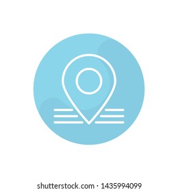 Map Locator Vector Illustration, outline sign.