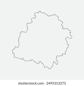 Map of Lodz - Poland outline silhouette graphic element Illustration template design
