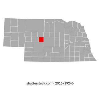 Karte von Logan in Nebraska auf Weiß