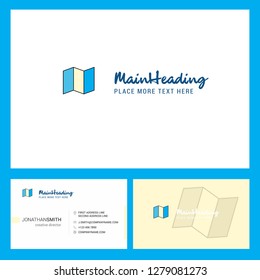 Map  Logo design with Tagline & Front and Back Busienss Card Template. Vector Creative Design