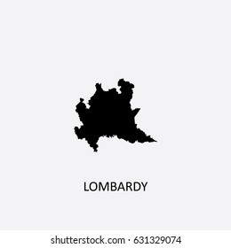 Map of Lombardy - Italy Vector Illustration
