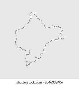 Mapa de Loreto - Perú de la silueta de la ilustración del vector
