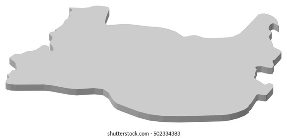 Map - Los Rios (Chile) - 3D-Illustration
