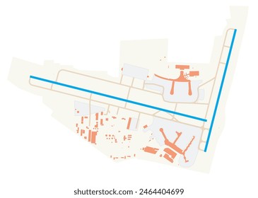 Karte von Louis Armstrong Neu Orleans International Airport (IATA-Code: MSY). Kartendaten von OpenStreetMap