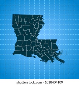 map of louisiana