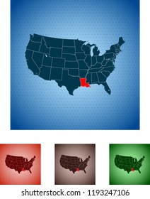 map of Louisiana