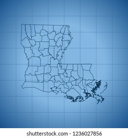 map of Louisiana