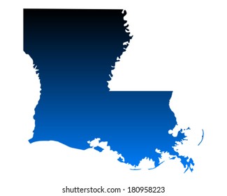 Louisiana Usa State Map Fleur De Stock Vector (Royalty Free) 281345144 ...