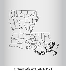 map of Louisiana